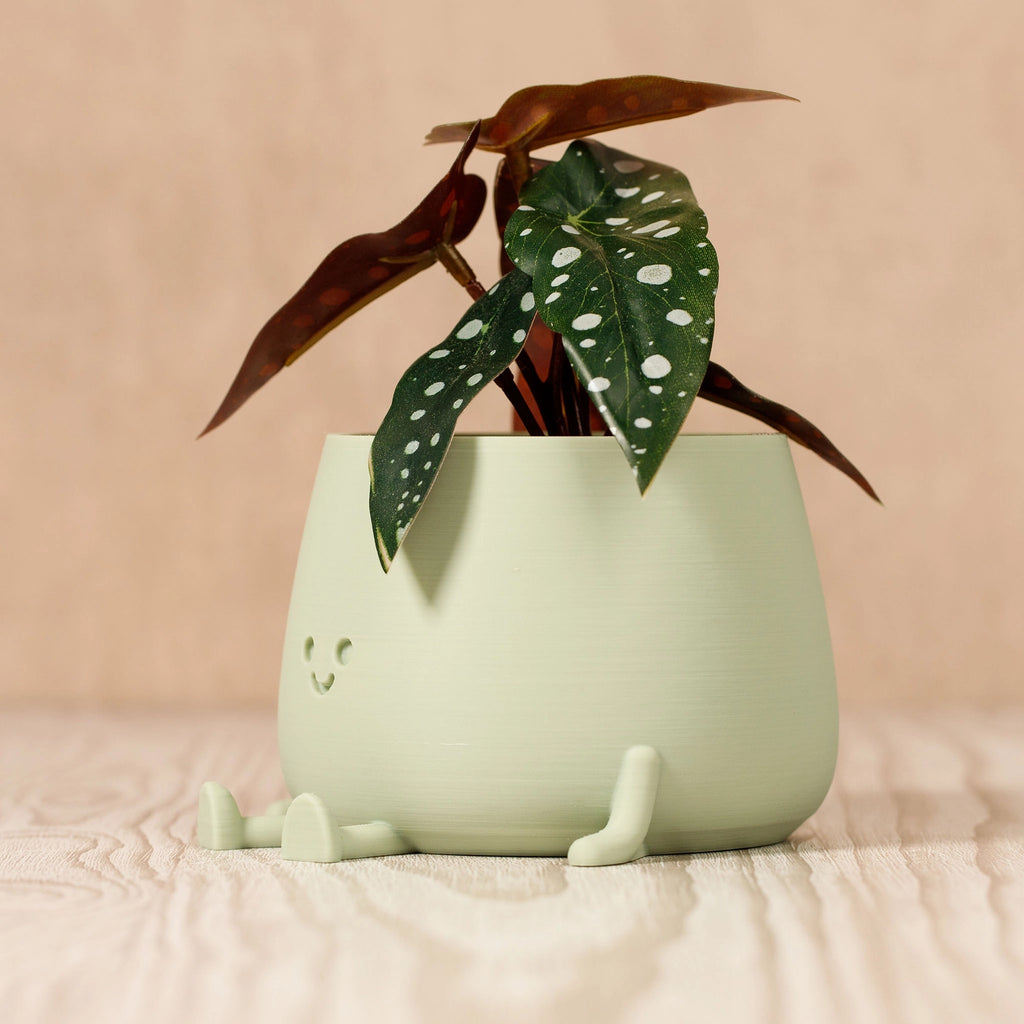 Happy Pot bloempotje - Saliegroen (medium)