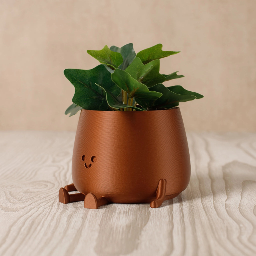 Happy Pot bloempotje - Metallic Brass (medium)