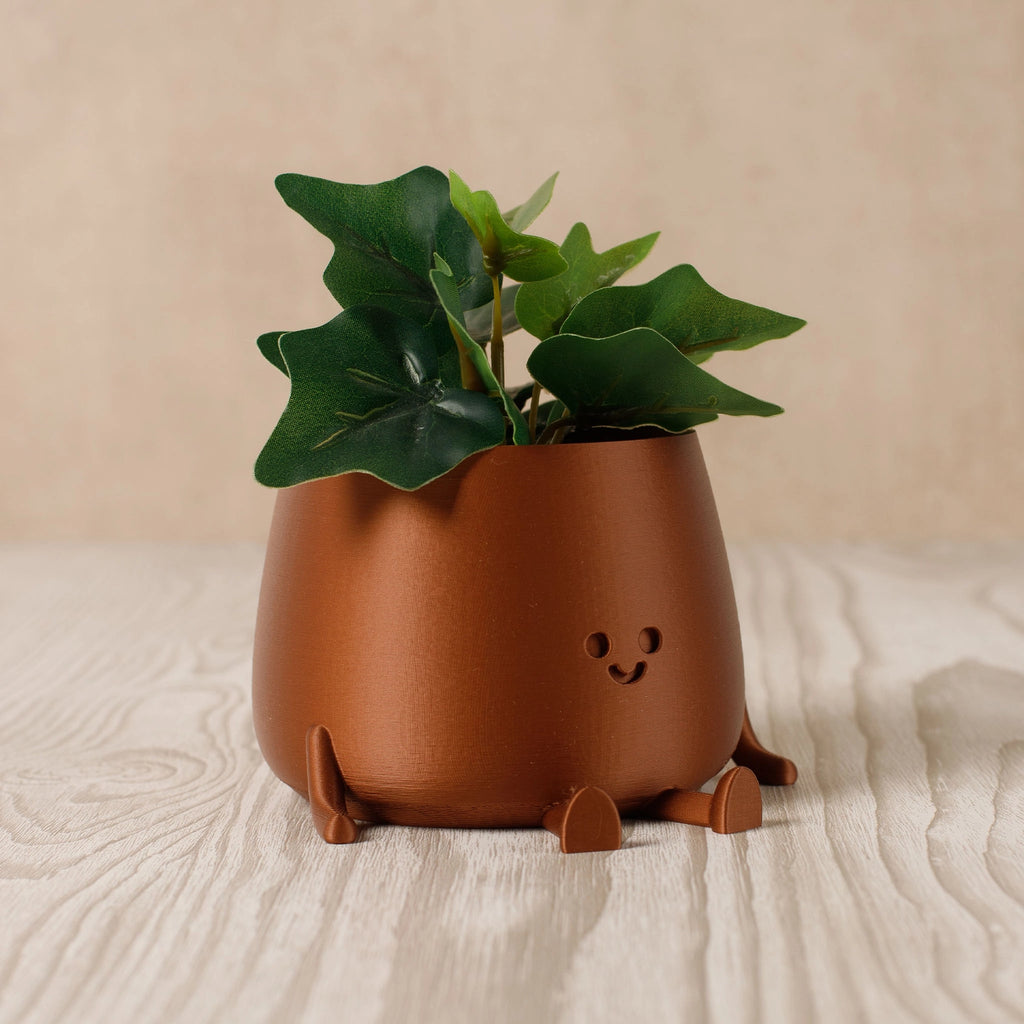 Happy Pot bloempotje - Metallic Brass (klein)