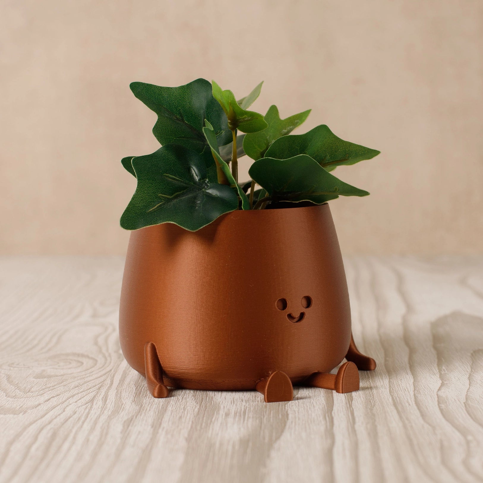 Happy Pot bloempotje - Metallic Brass (klein)