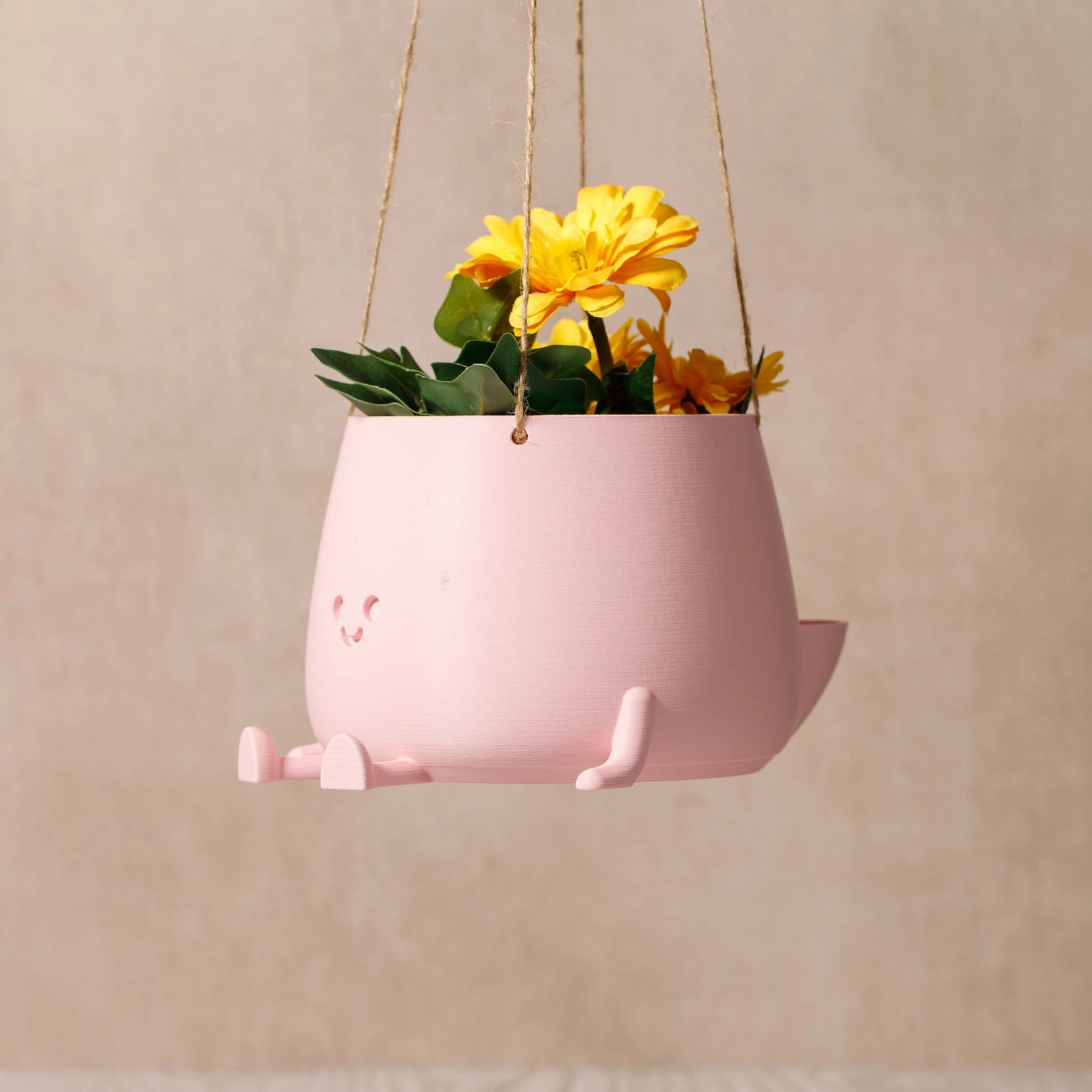 Happy Pot hangpotje - Perzikroze (groot)