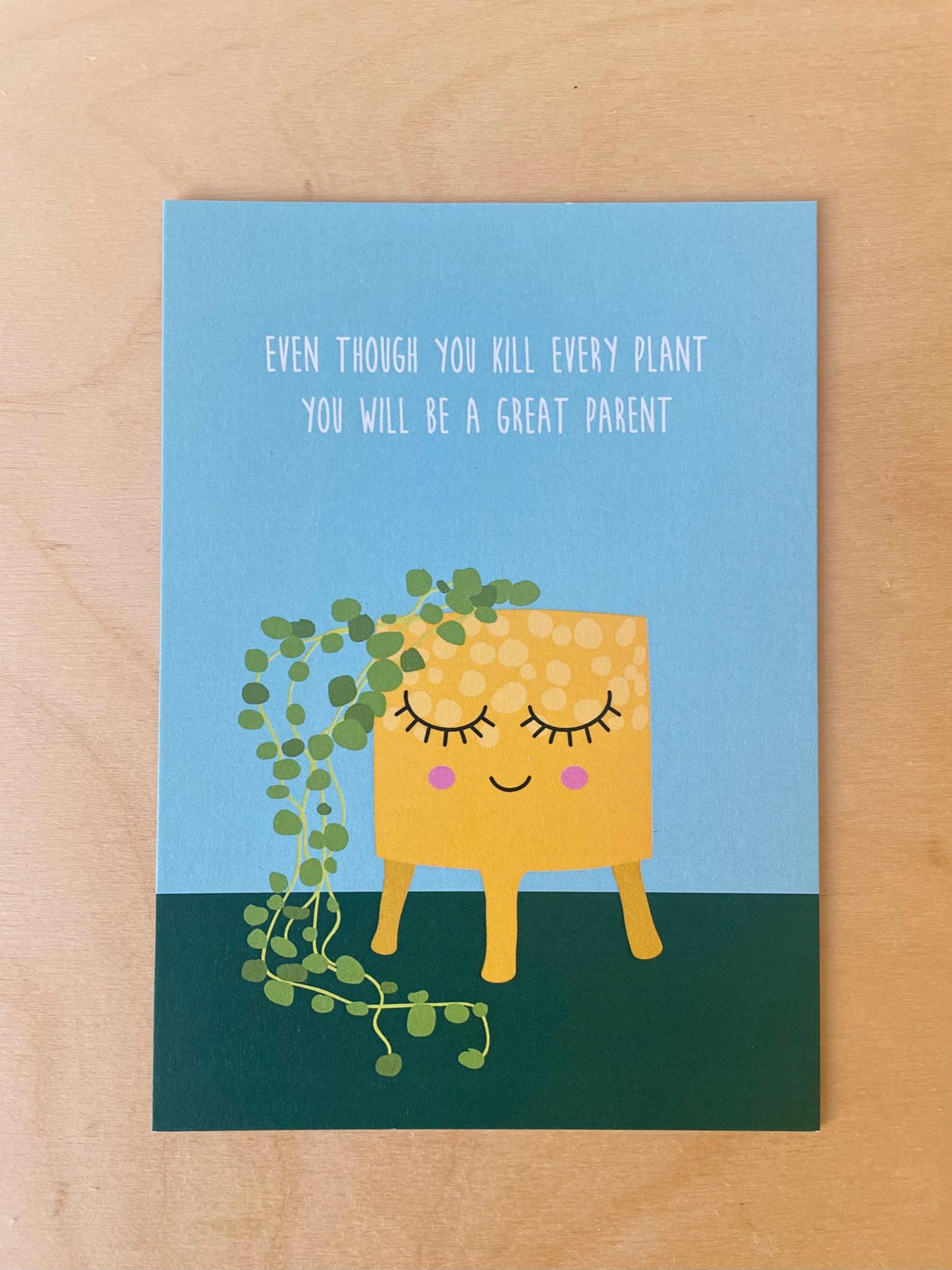 Postkaart 'Zwanger Great Parents'