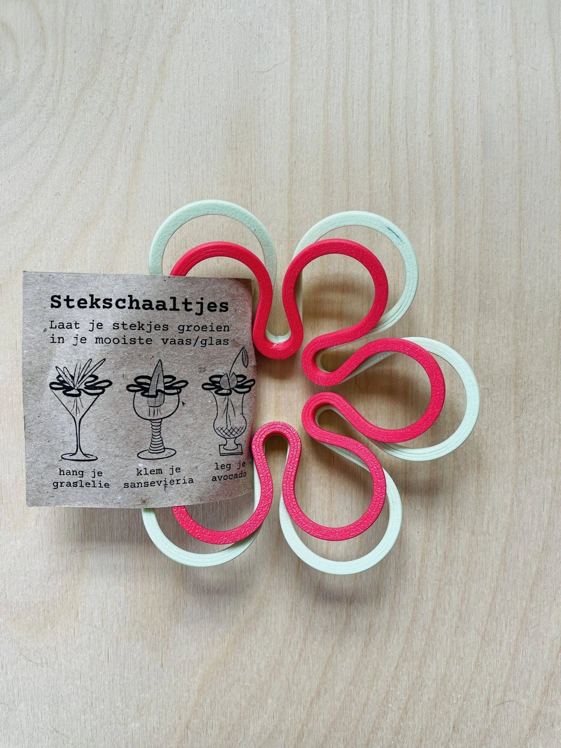 Stekschaaltjes set (roze en lichtblauw)