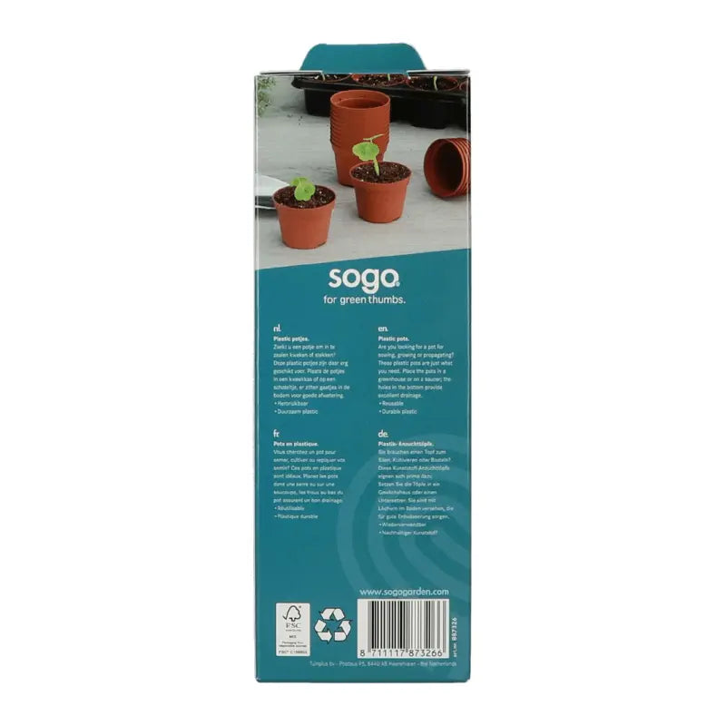 SOGO Plastic kweekpotjes (6 cm, 30 stuks)