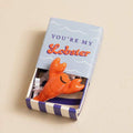 Tiny matchbox met mini beeldje (you're my lobster)