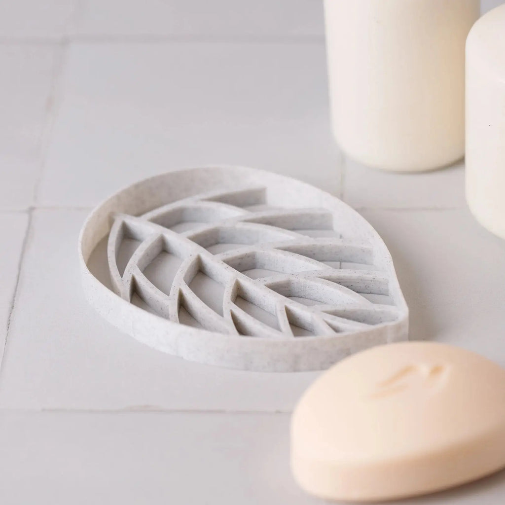 Zeepbakje van Monstera blad (grijs) - Gemaakt van 100% duurzaam PLA