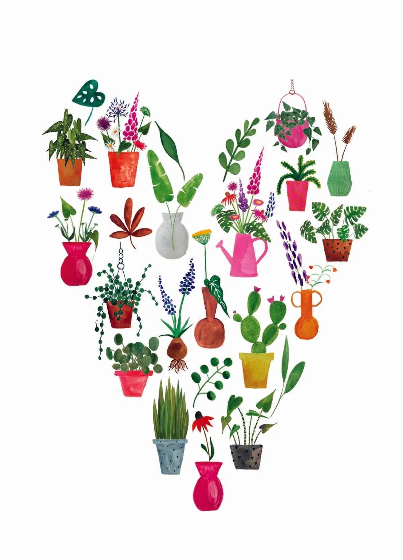 Wenskaart - Bloemenhart