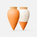 Olla‚Äôs van Pepin (set van 2 stuks, terracotta en gespikkeld wit)