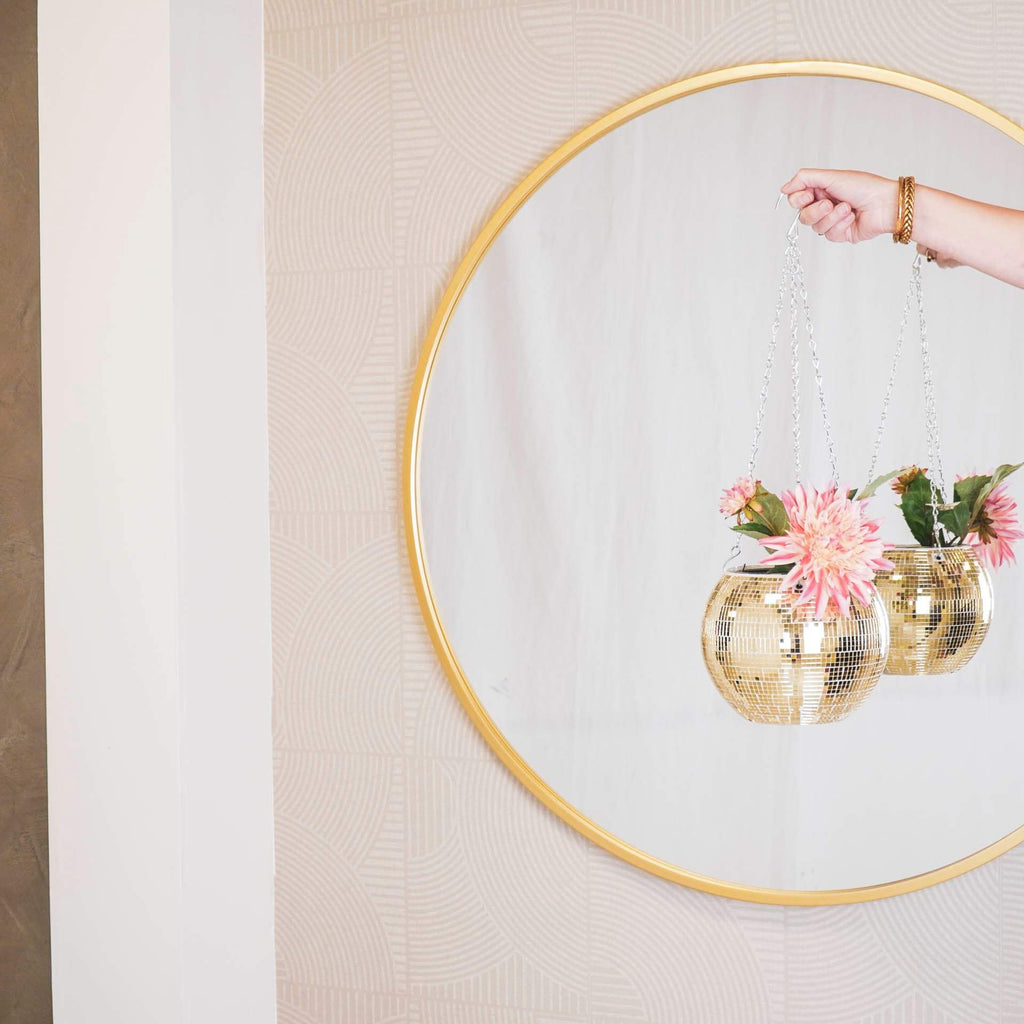 Disco hangpotje goud 20 cm