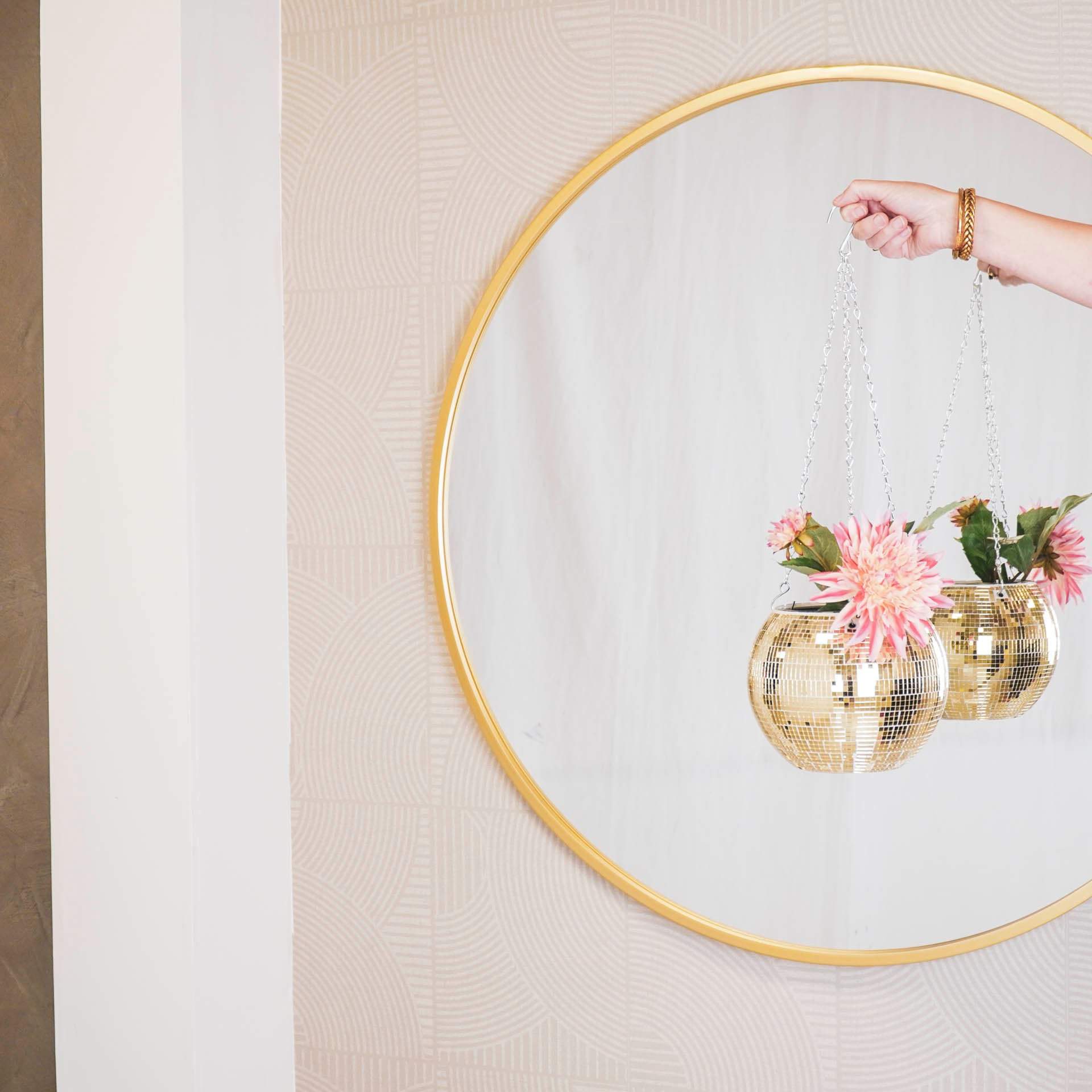 Disco hangpotje goud 20 cm