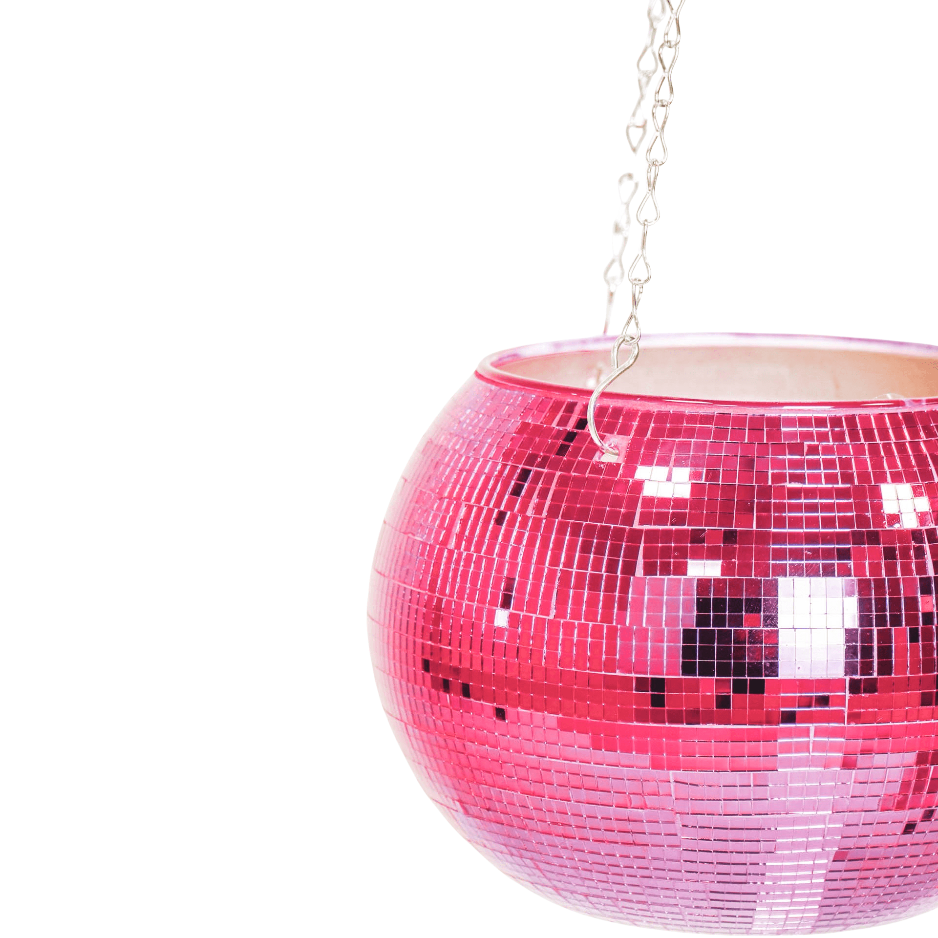Disco hangpotje roze 20 cm