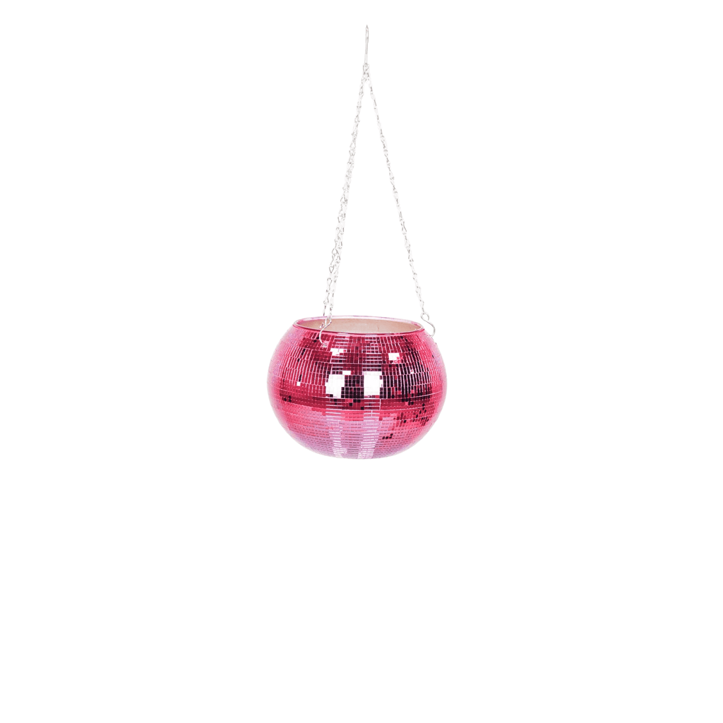 Disco hangpotje roze 20 cm