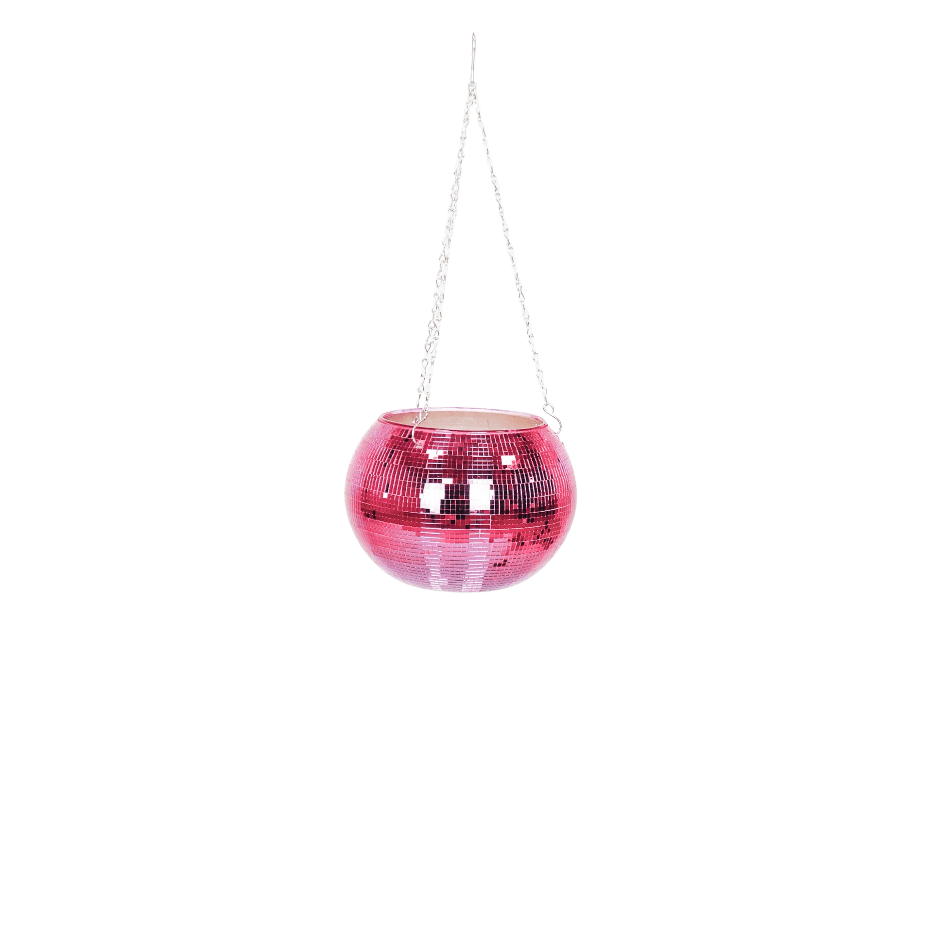 Disco hangpotje roze 25 cm