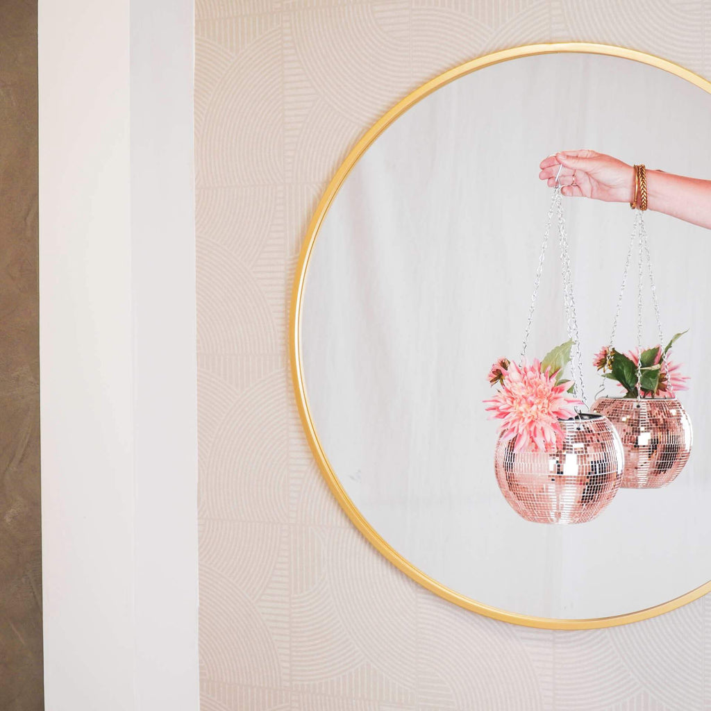 Disco hangpotje roségoud 20 cm