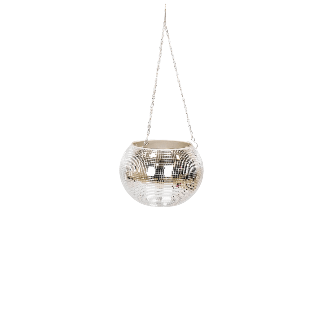 Disco hangpotje zilver 25 cm