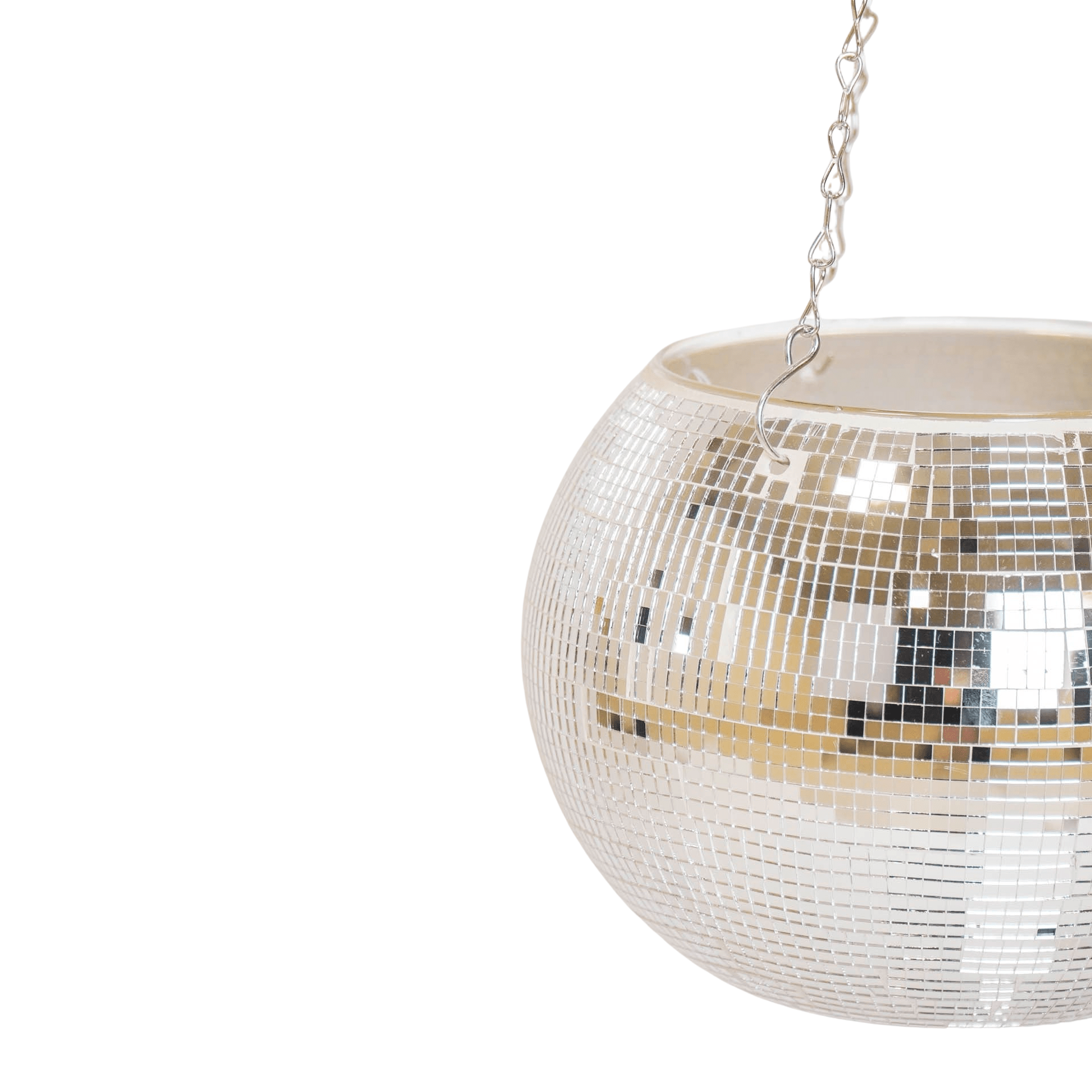 Disco hangpotje zilver 25 cm