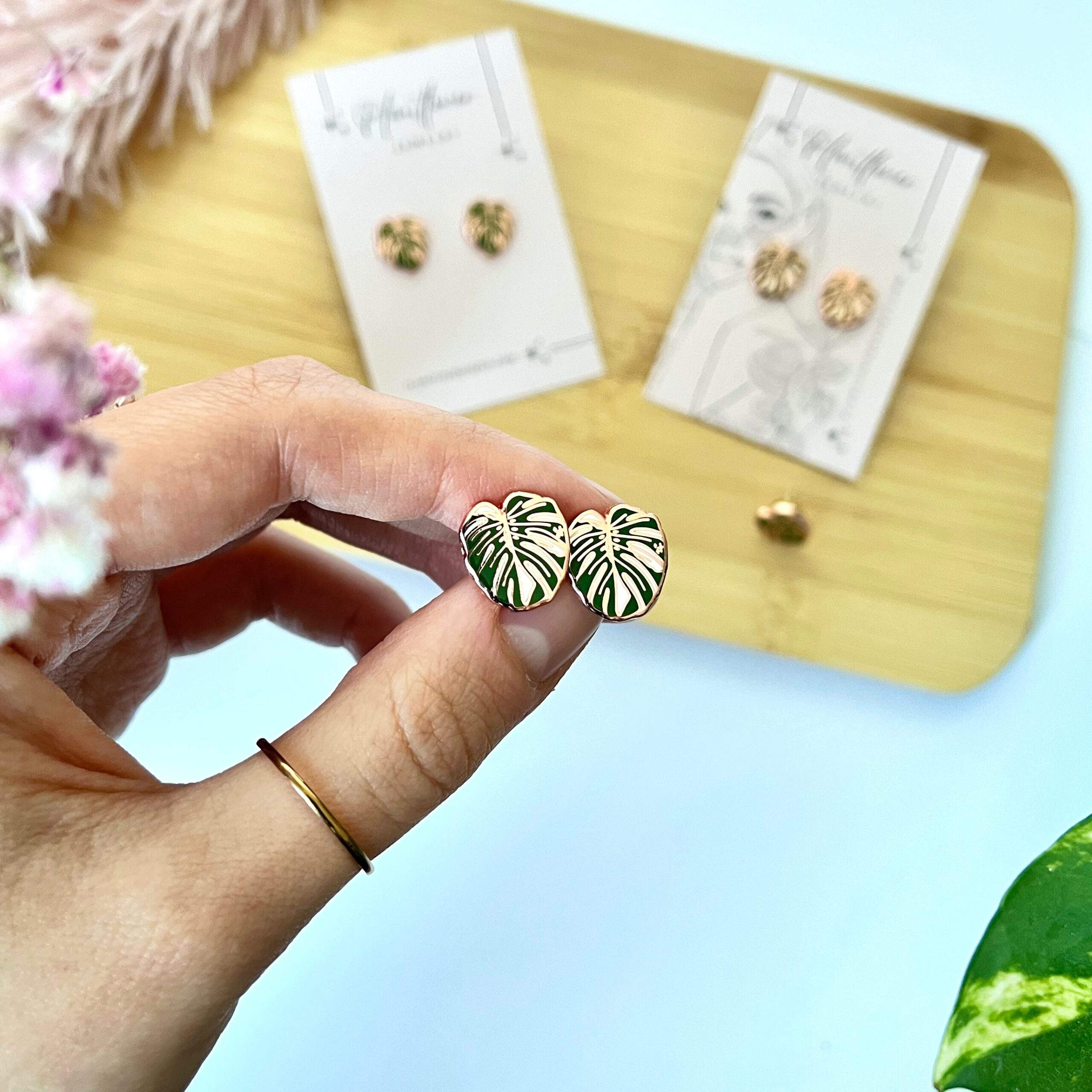 Oorknopjes Monstera Variegata blad