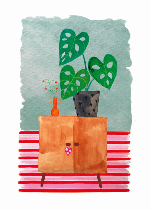 Ansichtkaart - Monsteraplant